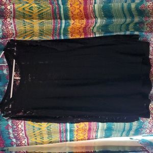 LC Lauren Conrad lacey tee, Large, Black